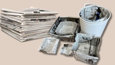 【新聞紙を利用した袋の作り方】消臭効果や吸水性、保湿性を活かし、用途に合わせた折り方3選！