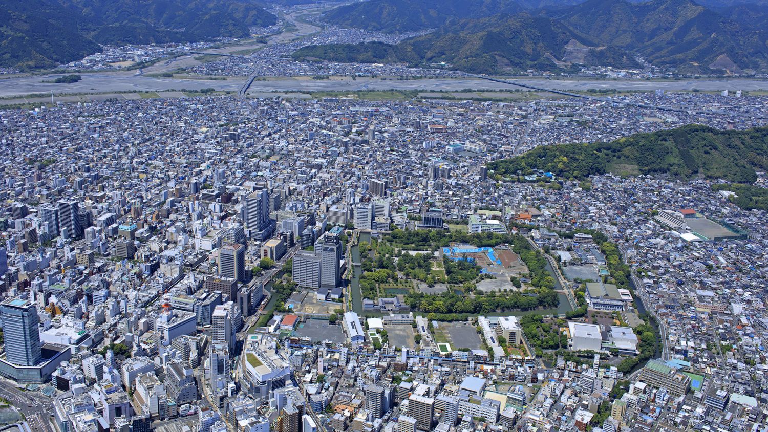 静岡街並み・駿府城公園・静岡駅周辺